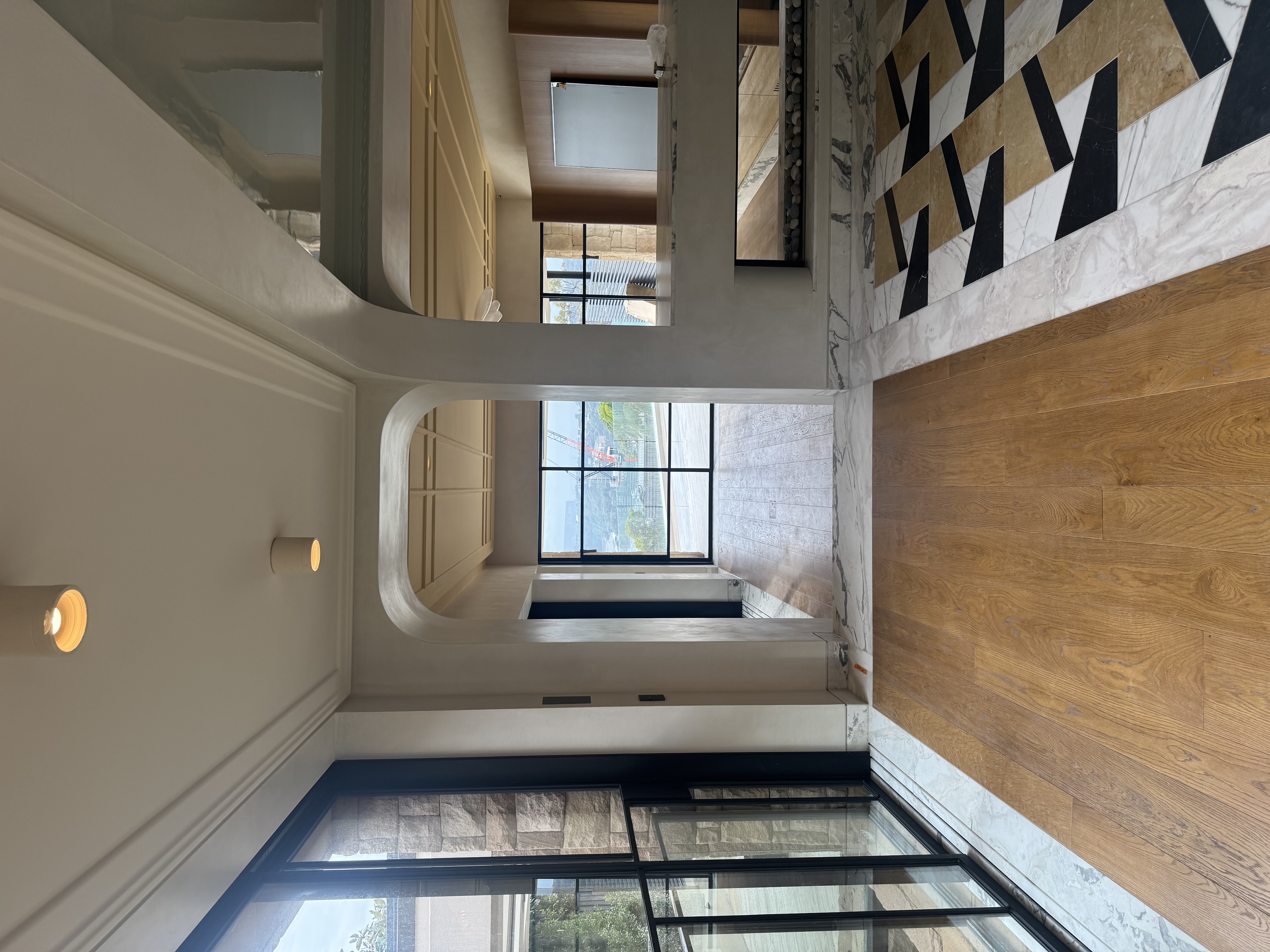 Professional bathroom window caulking and sealing work in Mosman luxury home